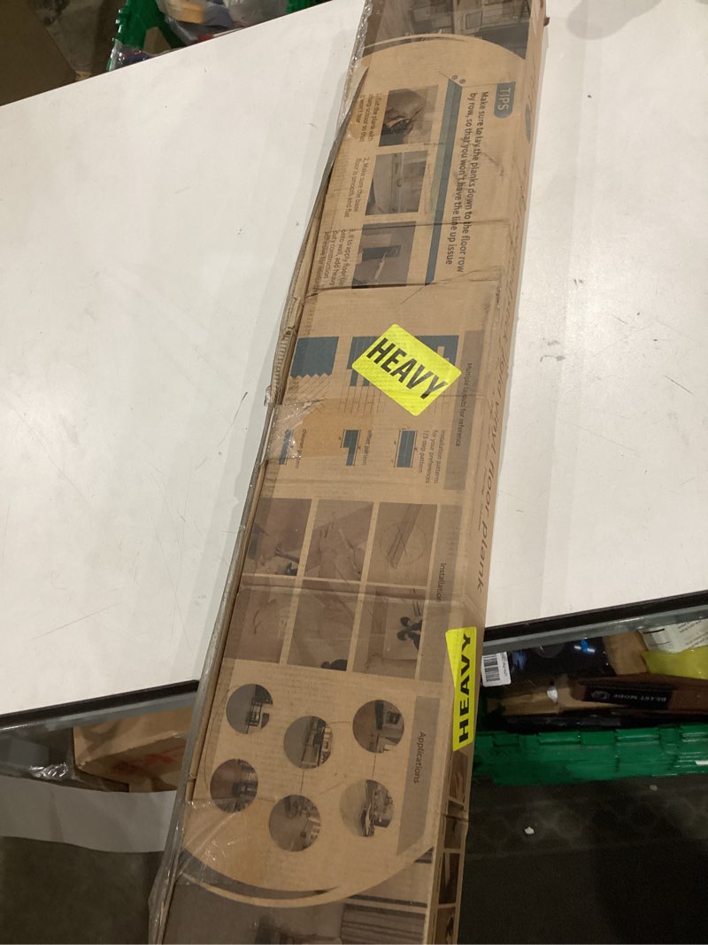 Condition photo showing As Is for Art3d Peel and Stick Floor Tile Vinyl Wood Plank 36-Pack 54 Sq.Ft, Deep Gray, Rigid Surface Hard Core Easy DIY Self-Adhesive Flooring 36 x 6 x 0.1 inches Deep Grey 36