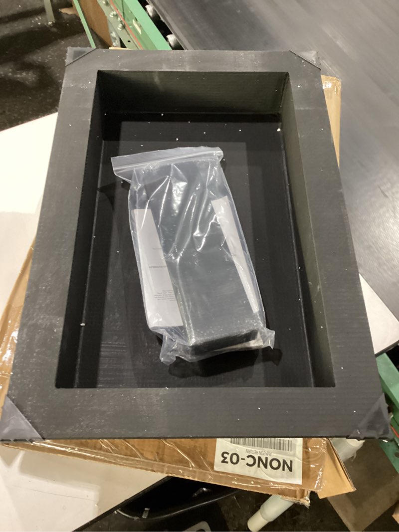 Condition photo showing New/Like New for vevor shower niche ready for tile 16" x 24", double shelf organizer, square corners wall-inserted niche recessed, sealed protection modern soap storage niche for shower bathroom, black 16x24''