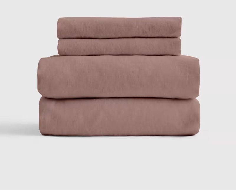 quince organic brushed cotton sheet set, queen