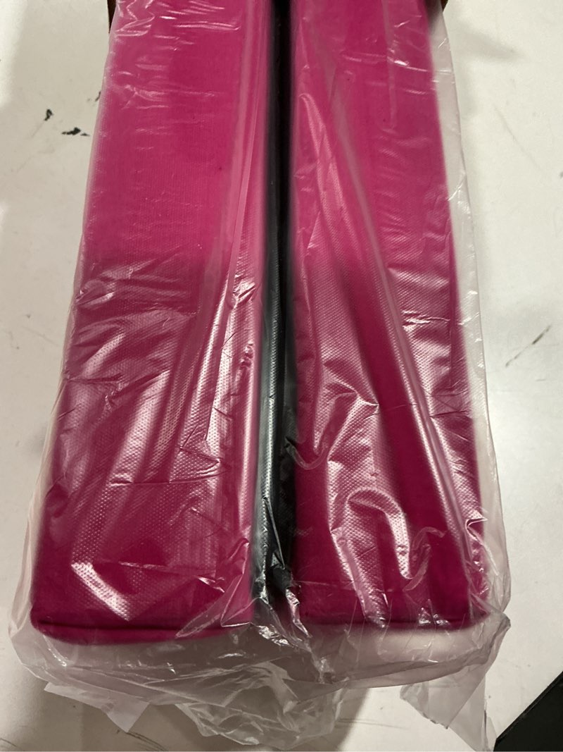 Condition photo showing As Is for ZELUS 8' Folding Gymnastics Balance Beam, Floor Balance Beam w/Carry Handles Anti-Slip Base for Kids, Beginners & Professional Gymnasts 8 ft Pink