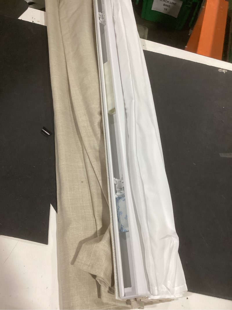 Condition photo showing Good Condition for arlo blinds thermal room darkening fabric roman shades, color: light gray, size: 30.5" w x 72" h, cordless lift window blinds