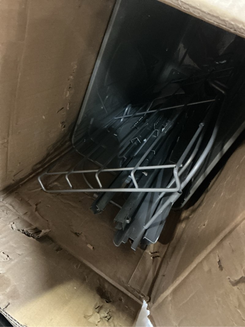 Condition photo showing As Is for VEVOR Pull-Out Trash Can, 35 QT x2 Double Under Mount Kitchen Waste Container, Heavy Duty Garbage Recycling Bin with Door Kit and Soft Close Slide, for Kitchen Cabinet, Sink, Under Counter (Grey) With Soft Close 70QT(35QTx2)