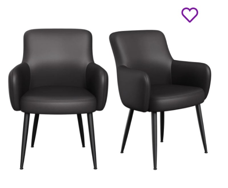 Modern Textured Faux Leather Dining Chair