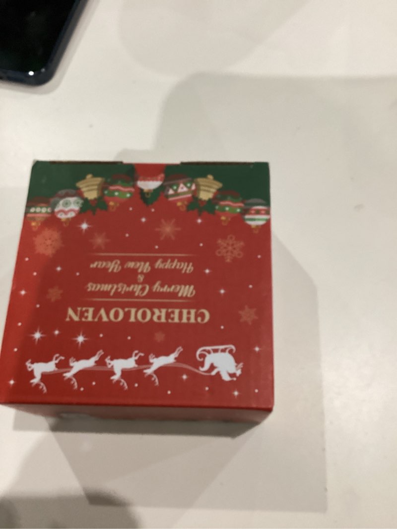 Condition photo showing Good Condition for Funny Christmas Coasters Table Decorations, 6 Pcs Ceramic Drink Coasters with Metal Holder, Merry Christmas Coffee Coaster Party Decor Supplies, Novelty Xmas White Elephant Gifts Stocking Stuffers