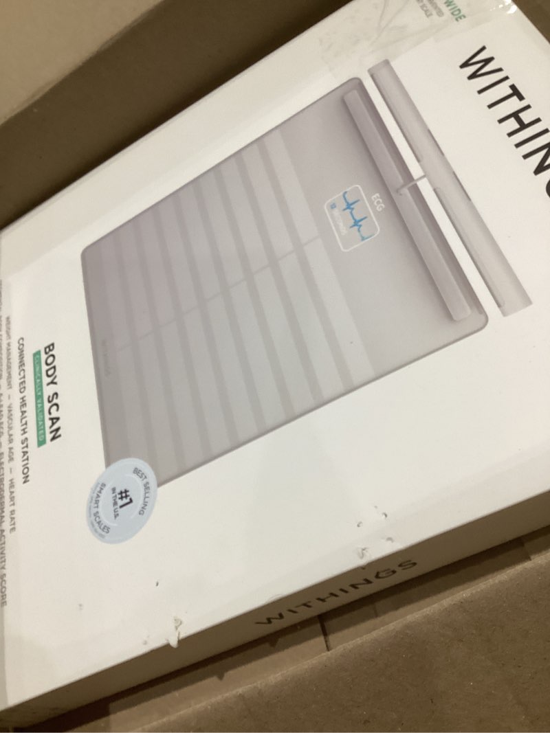 Condition photo showing Good Condition for withings smart scales for body weight, fsa or hsa eligible, body analysis, fat content, muscle mass, bone density, visceral fat, bathroom scale, bmi scales digital weight and body fat, bluetooth, wifi white body scan