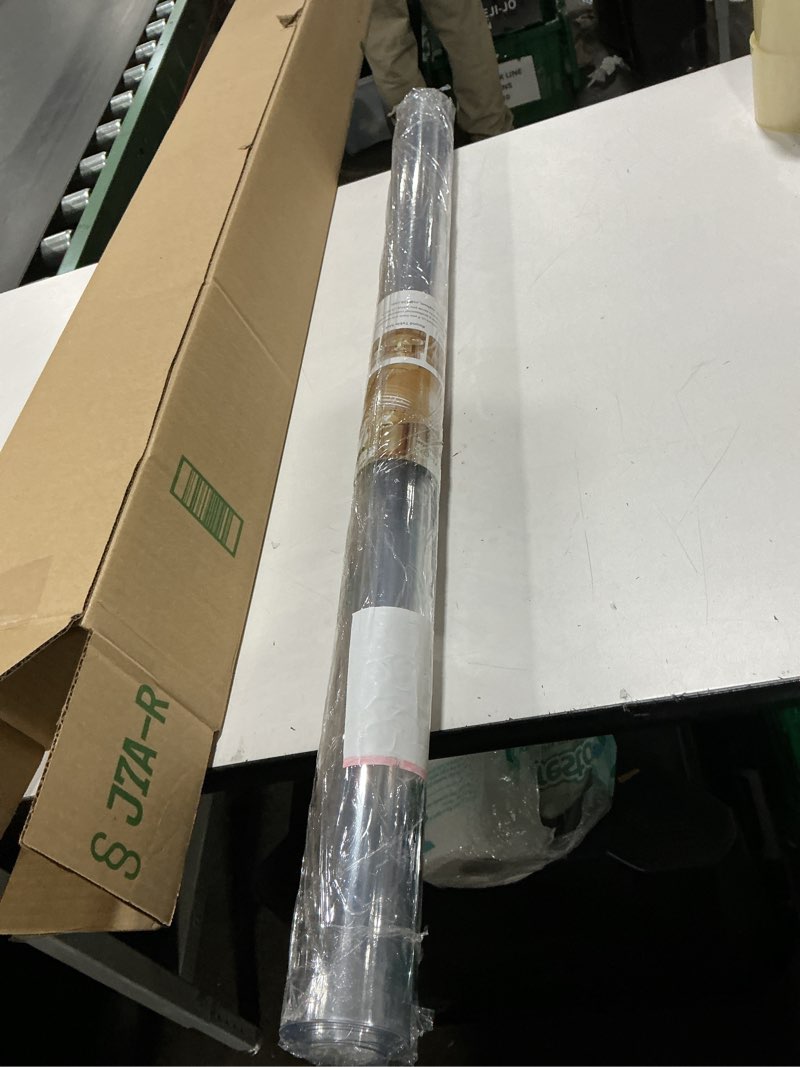 Condition photo showing Good Condition for Clear Table Protector 2mm Thick 47.3 x 27.5 Inch(70x120cm) PVC Table Cover Protector Rectangle, Waterproof Hard Plastic Table Cover, Table Top Protector for Tabletops, Coffee Table 27.5 x 47.3 Inches Clear 2mm