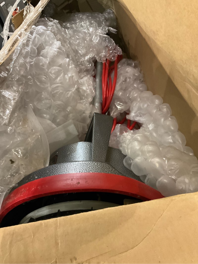 Condition photo showing As Is for Oreck Commercial Orbiter Hard Floor Cleaner Machine, Multi-Purpose Floor Cleaning, Random Orbital Drive, Wide Cleaning Path, 50-Foot Long Cord, ORB550MC, Gray/Red