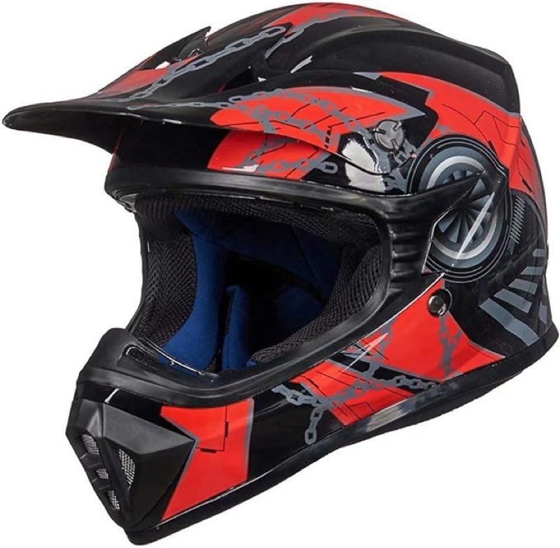 ilm adult dirt bike helmets motocross atv dirtbike bmx mx offroad full face motorcycle helmet, dot a ( medium) 
