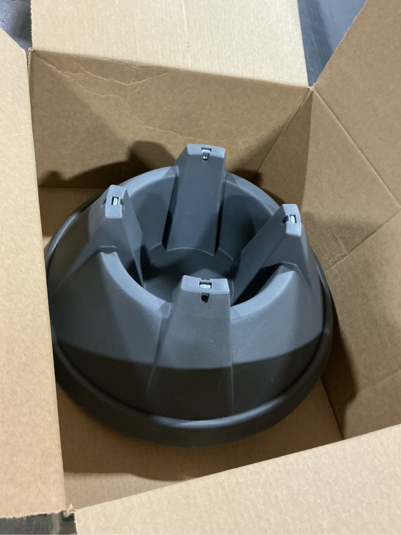 Condition photo showing As Is for Plastic Christmas Tree Stand with Screw Fastener, Grey Gray