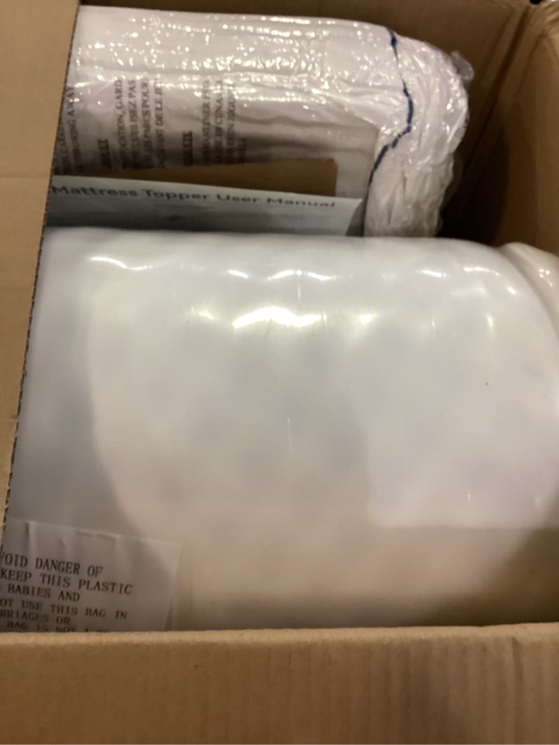 Condition photo showing New/Like New for Full Size Mattress Topper, 4.5 Inch Memory Foam Mattress Topper for Back Pain & Pressure Relief, 2.5" Cooling Memory Foam Soft and Supportive + 2" Pillow Top Mattress Pad Cover, with 8-21" Deep Pocket White Full