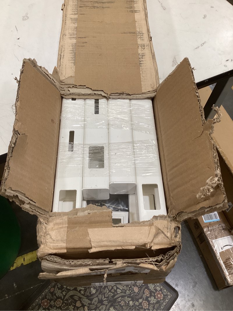 Condition photo showing Good Condition for 30in h x 40in w (2 panels) no dig zippity ashley corner vinyl picket fence, garden fence border, decorative fence for garden, white vinyl panels for backyard, patio & yard, zp19007