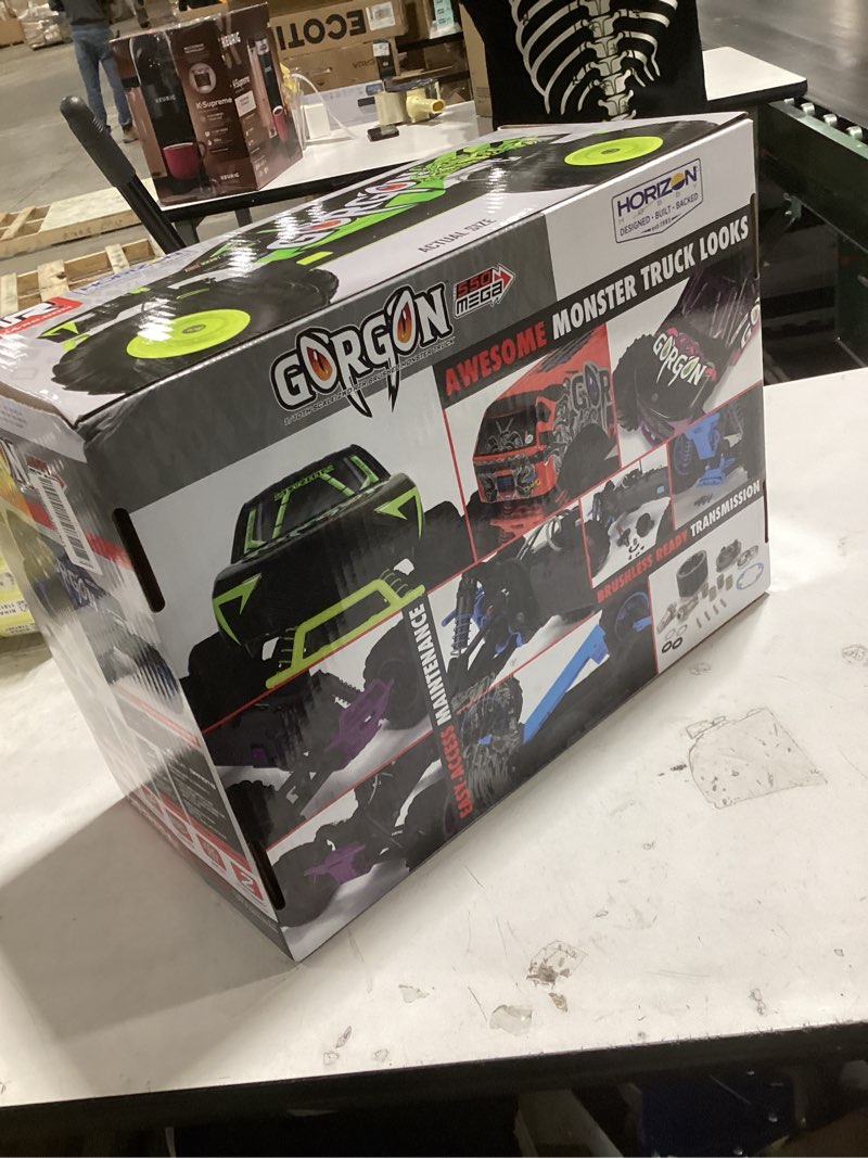 Condition photo showing New/Like New for arrma rc truck 1/10 gorgon 2 wheel drive rtr brushed monster truck battery & charger included blue ara3230st5
