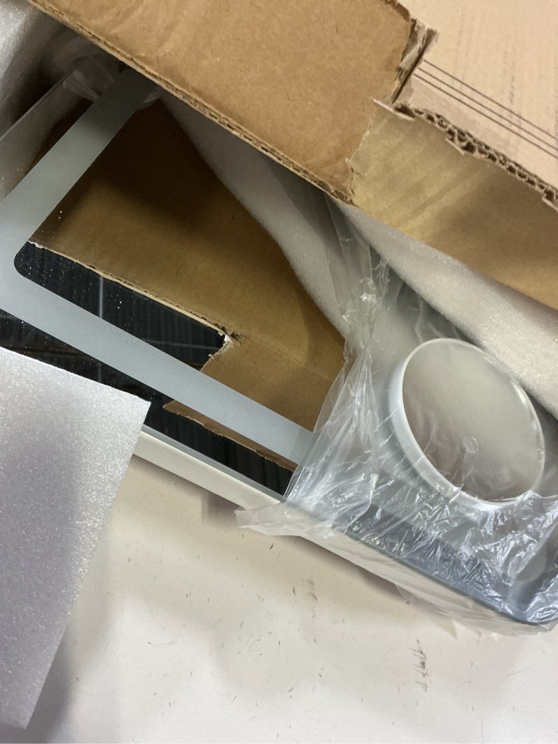 Condition photo showing Good Condition for kcavvi vanity mirror with lights, height-adjustable & 360° rotation, 1/10x magnification, three color lighting modes, makeup mirror smart touch control, large vanity desk mirror (17.5in,white) 17.5"l x 15.5"w