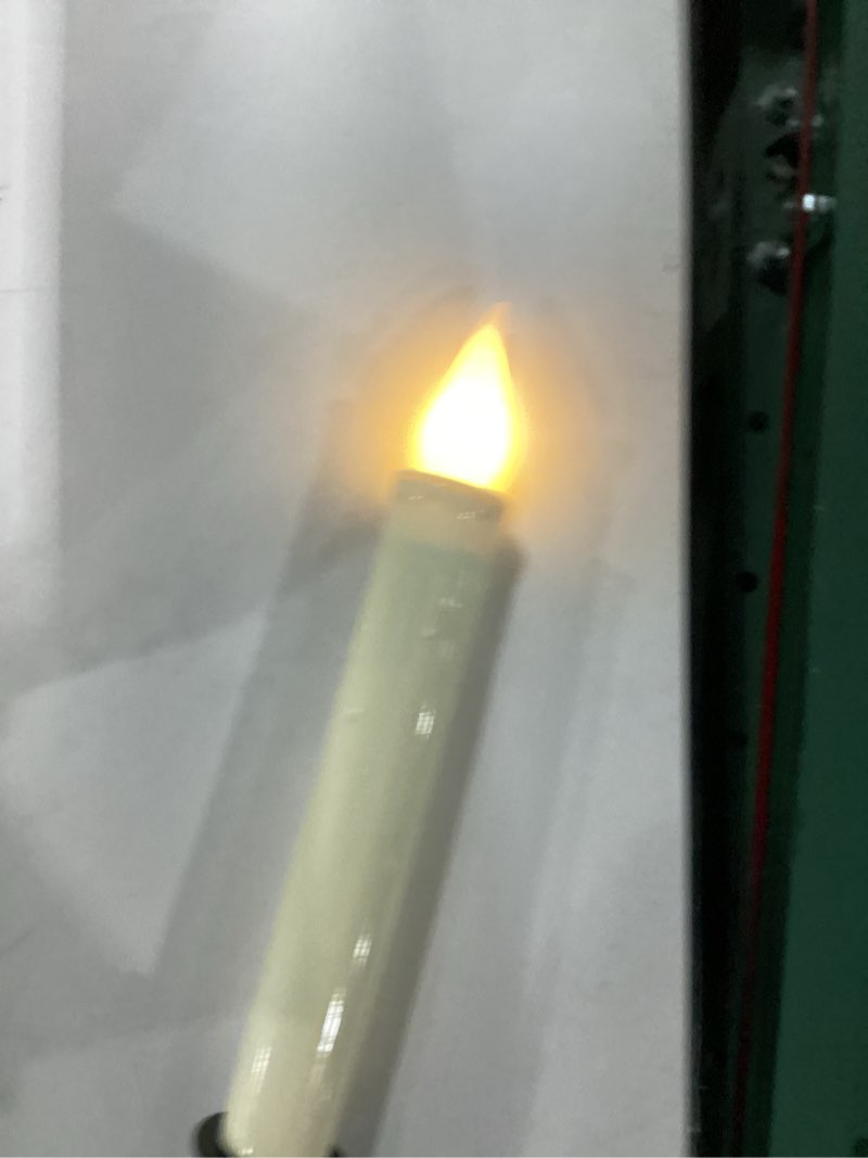 Condition photo showing Good Condition for Enhon 6 Pack Battery Operated LED Window Candles, Dusk to Dawn Light Sensor, with Black Holders and Suction Cups, Ivory Christmas Window Candles, Amber Flicker Flame (Batteries AA Included)