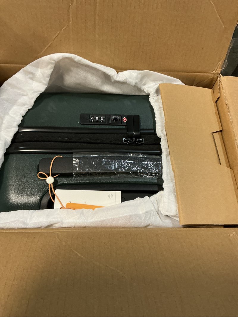 Condition photo showing Good Condition for Expandable Small Carry-On Suitcase, Dark Green