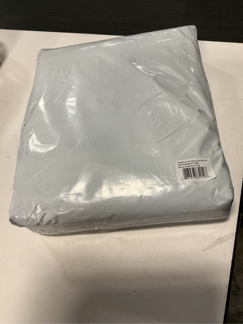 Condition photo showing New/Like New for Nautica - Twin Duvet Cover Set, Reversible Cotton Bedding with Matching Shams, Elegant Floral Home Decor (Tortola Blue, Twin) Tortola Blue Twin