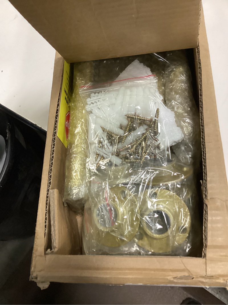 Condition photo showing Good Condition for Industrial Pipe Gold Clothing Racks Wall Mounted, Rustic Gold Industrial Pipe Clothes Rack Design - Stylish & Heavy Duty Corner Garment Racks, Perfect for Home or Retail Display 4Rod-75.6"W Gold