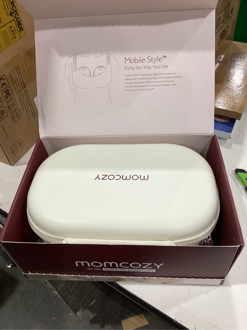 Condition photo showing Good Condition for Momcozy Breast Pump Hands Free Mobile Style | M6, Wearable Breastfeeding Pump Ideal Rhythm for More Milk, DoubleFit Flange More Fit & Discreet with 3 Modes & 9 Levels, 24mm - 2 Pack Cozy Red 2 Count Cozy Red