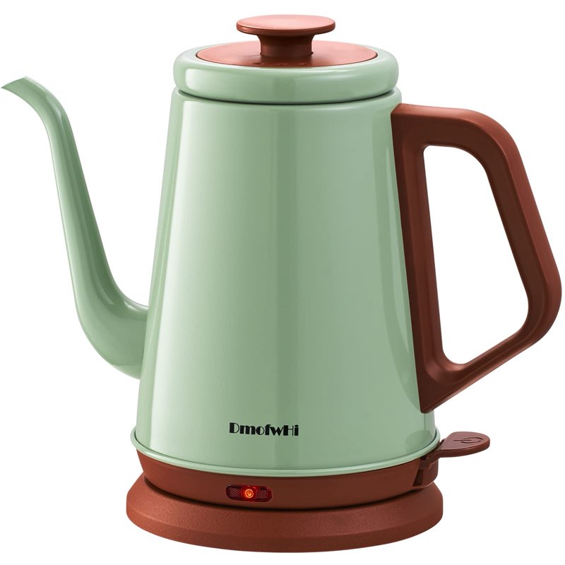 dmofwhi gooseneck electric kettle(1.0l), 100% stainless steel bpa free classic pour over coffee kettle | tea kettle - green
