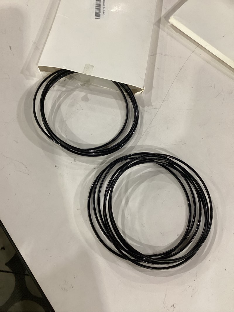 Condition photo showing As Is for 12pcs macrame hoops ring, betterjonny 5 inch metal craft rings hoops black dream catcher rings wreath hoop rings for home decorations diy crafts and wall hanging crafts black 5in