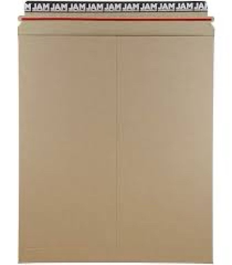 zmybcpack 25 Pack 12.75x15 inch Kraft Rigid Mailer Self Seal Photo Document Mailers, Stay Flat Cardb