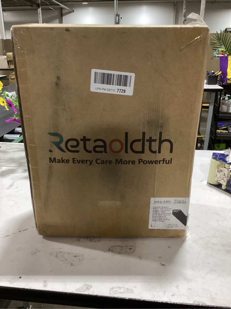 Condition photo showing New/Like New for retaoldth rollator walkers for seniors with seat, foldable & one-hand carry, upgraded rolling walker with seat for seniors, handle height adjustable walker for seniors, walking & seated, purple