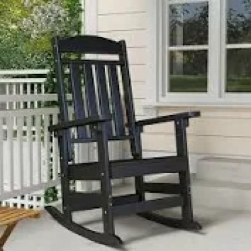 Outdoor Wood Porch Rocking Chair, Outdoor Rocker For Garden, Porch, Balcony