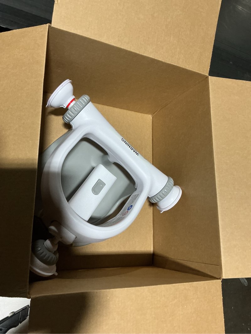 Condition photo showing Good Condition for ingenuity my bath seat for sit-up baby bathing, sure & secure suction cups, astm safety tested & approved, backrest for assisted sitting, easy setup & storage, gray