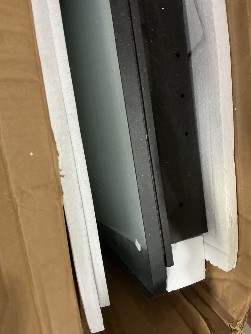 Condition photo showing Good Condition for 28x20 inch matte silver medicine cabinet with mirror for bathroom, aluminum medicine cabinet with frosted finish, recessed or wall mount medicine chest, modern sleek design, fully assembled 20"x28" matte silver