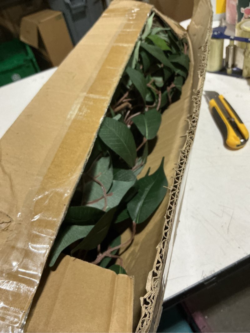 Condition photo showing Good Condition for nearly natural 4ft triple trunk artificial ficus tree with natural wood trunks, indoor faux ficus, black nursery pot, living room home decor 4ft tree in pot
