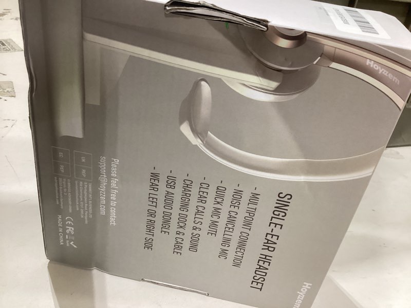 Condition photo showing New/Like New for Bluetooth Headset, Wireless Headphones with Microphone Noise Canceling & USB Dongle, V5.0 Trucker Bluetooth Headset with Mic Mute & Charge Dock for PC/Laptop/Phone/Meeting/CallCenter/Office Gold Wireless Single Ear