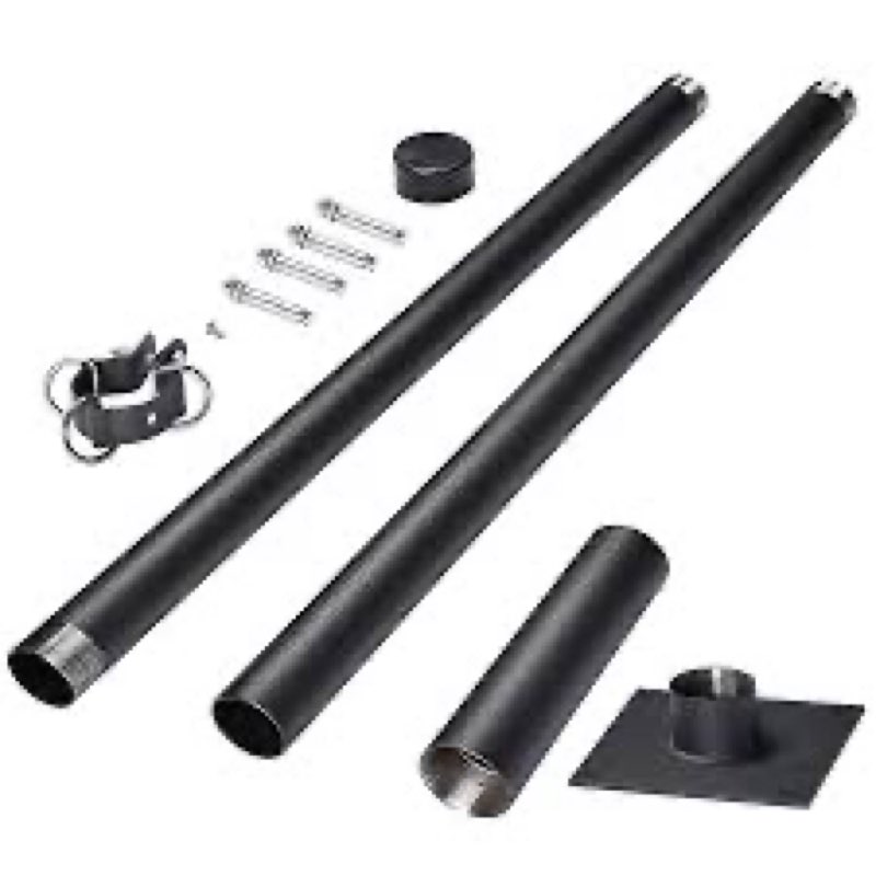 Yescom 8 FT Sun Shade Sail Pole Post Canopy Awning Deck Patio Backyard with Pole Bracket