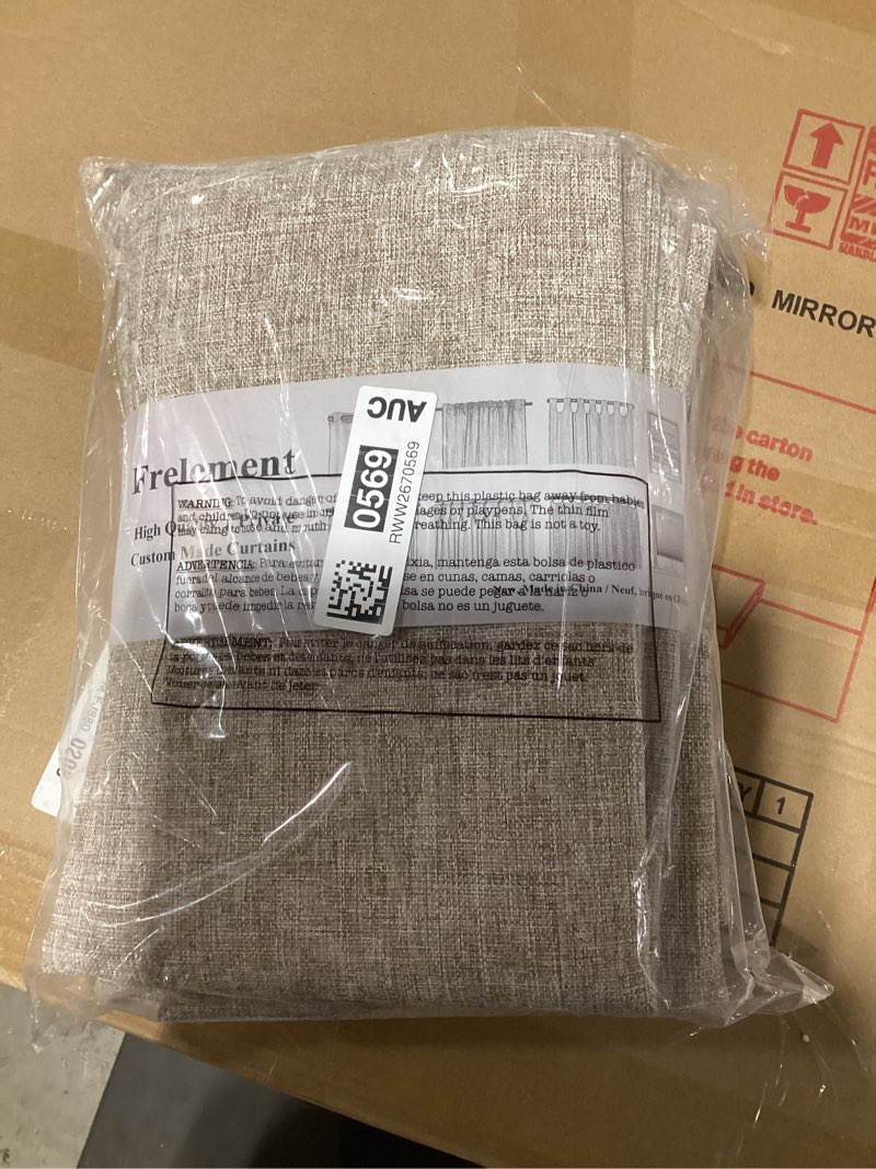Condition photo showing As Is for similar item as stock image Frelement Extra Long Linen Curtains 13ft Length Light Filtering Curtain Drapes for High Ceilings Loft Thermal Insulated Drapes Grommet Curtains Drapes, 50\" W x 156\" L, 1 Panel, Pink Lemonade 50\"W x 156\"L (Pack of 1) #13 Pink Lemonade