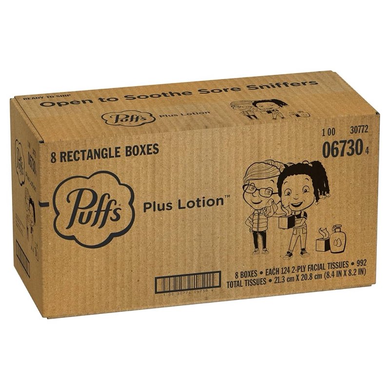 puffs plus lotion 8 rectangle boxes