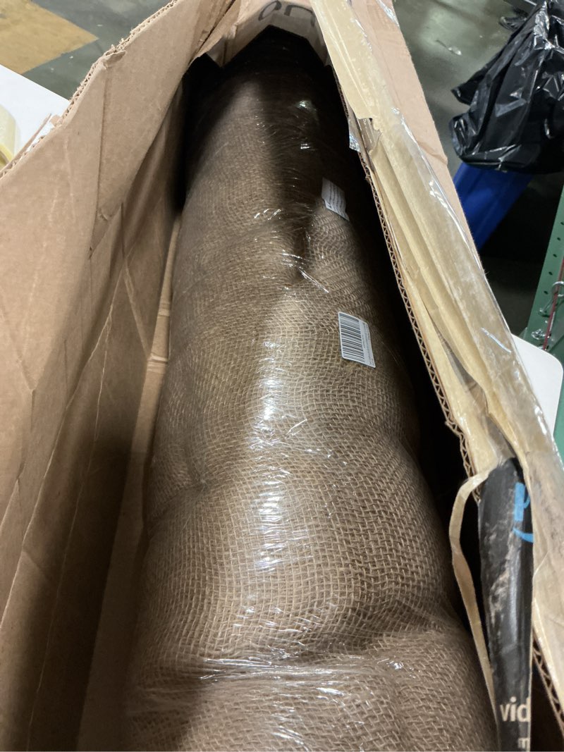 Condition photo showing Good Condition for Garden Burlap Roll, 40" x 100 Feet/33.3 Yards Natural Jute Burlap Fabric Roll for Gardening Raised Bed Liners,Seed Cover,Edging,Weed Barrier,Aisle Runner Plant Cover Tree Protections (40" X 100 Feet)
