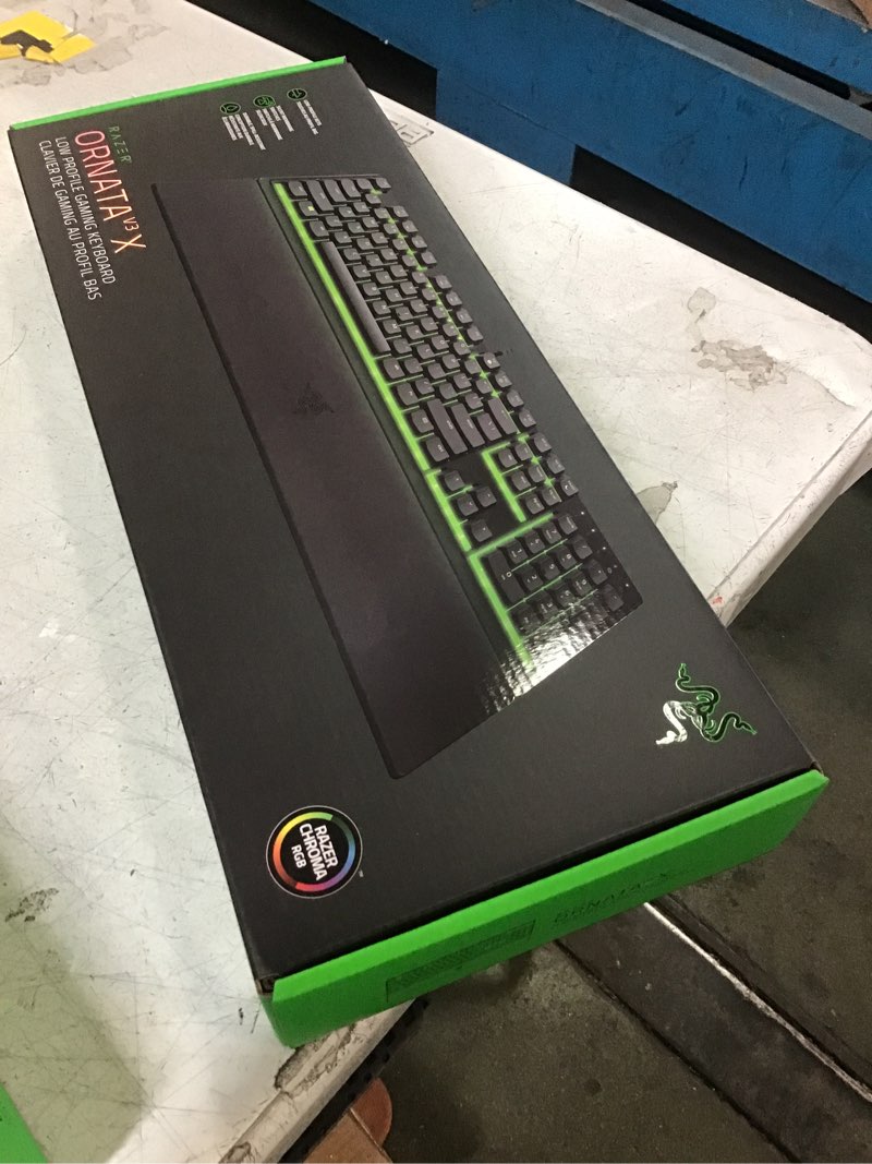 Razer Ornata V3 X Gaming Keyboard: Low Profile Keys - Silent Membrane Switches - Spill Resistant - Chroma RGB Lighting - Ergonomic Wrist Rest Snap Tap Black V3 X