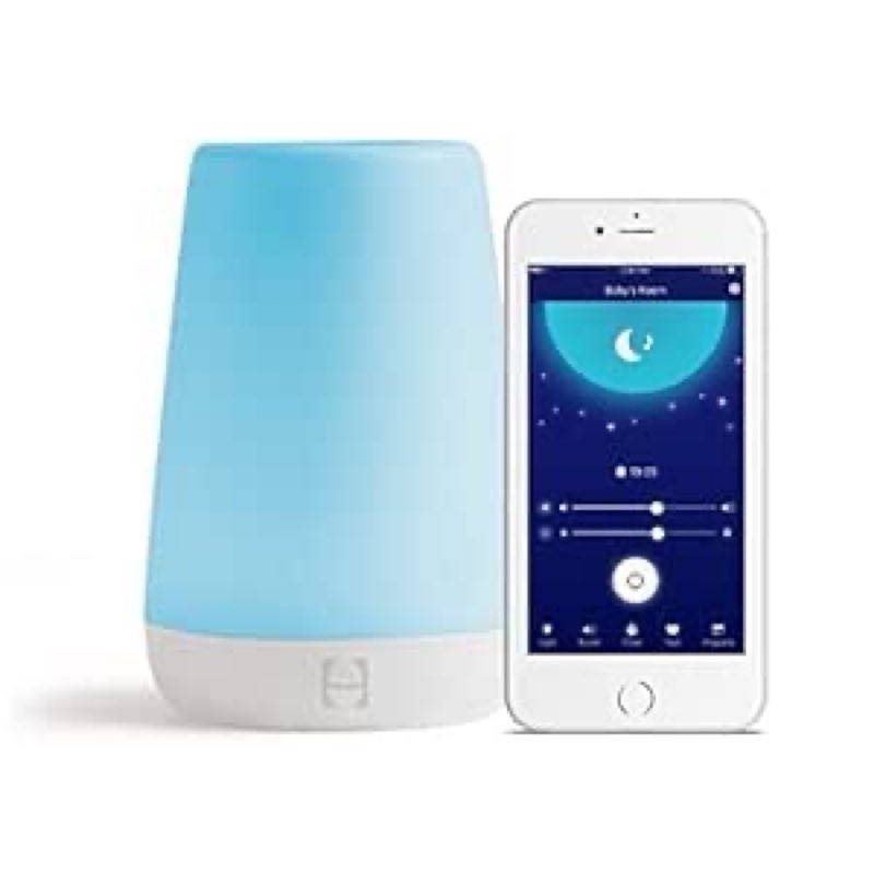 Condition photo showing New/Like New for (app needed to work)hatch baby sound machine, night light | hatch baby | sleep support | registry essential, routine builder, time-to-rise alarm clock, white noise, nursery stories, toddler kids (wi-fi) (silver)