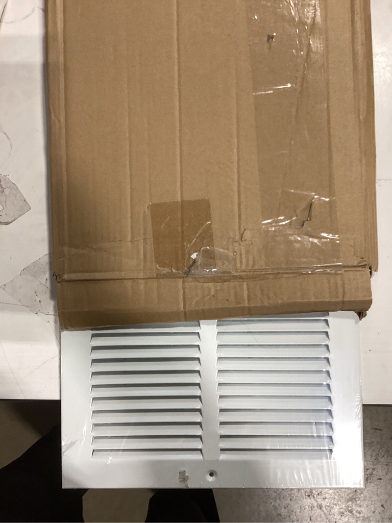 Condition photo showing Good Condition for 20x10 vent register [duct opening], vent covers for home ceiling, two-way ventilation register, adjustable solid steel wall register vent cover (20"w x10"h [duct opening])