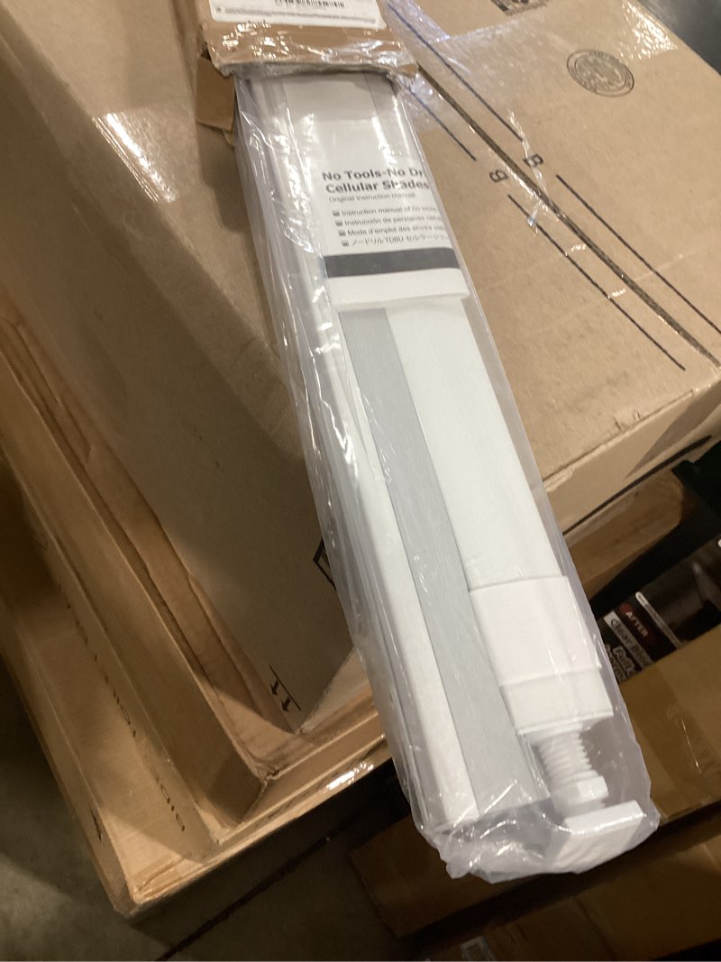 Condition photo showing Good Condition for lazblinds no tools no drill cordless cellular shades, blackout light blocking honeycomb shades for home, thermal insulation blinds for windows, 23" w x 36" h, white blackout-white 23" w x 36" h