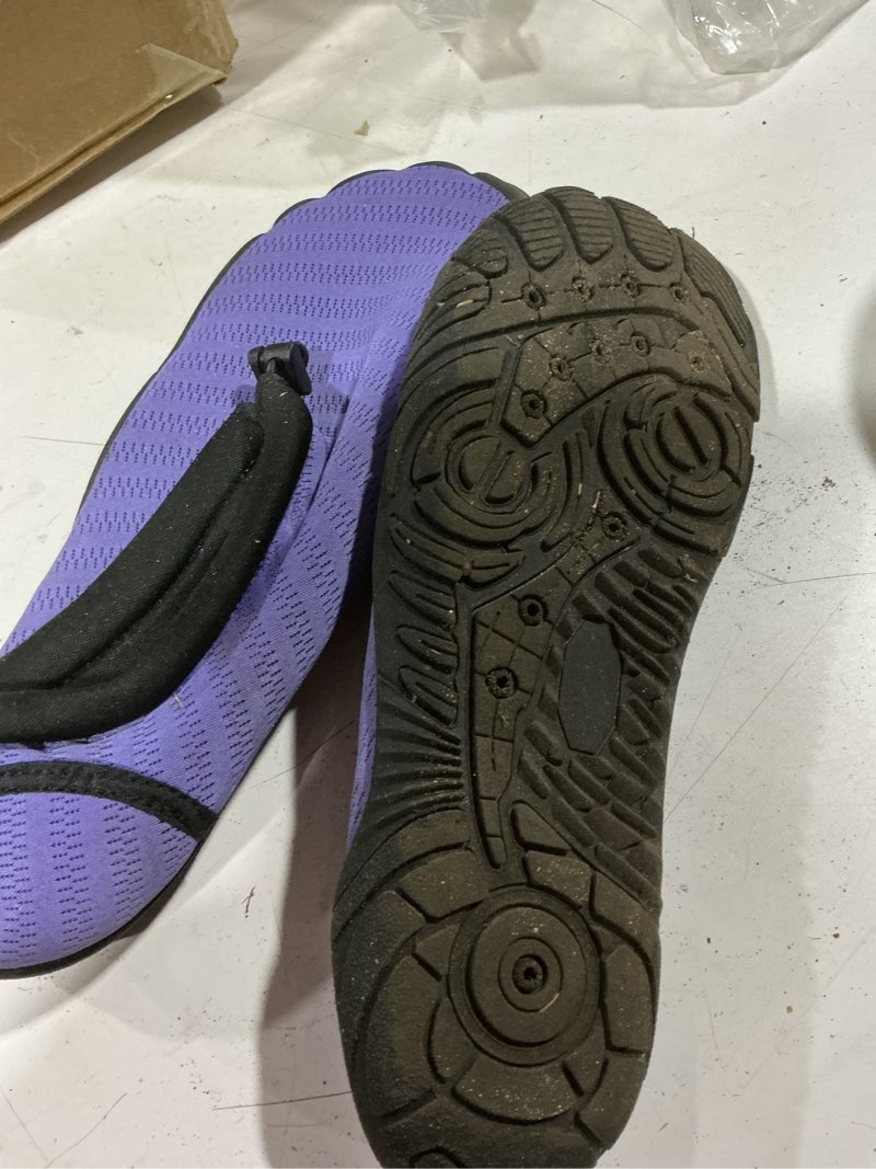 Condition photo showing As Is for water shoes for women men aqua socks beach barefoot quick drying swim pool non slip outdoor surf river lake kayak sneakers