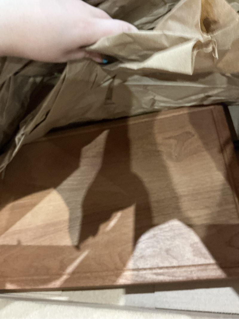 Condition photo showing New/Like New for bamboo cutting boards for kitchen, extra large wood cutting board with deep juice groove and handle heavy duty chopping board, kikcoin, 17.6" x 12" 17.3"l x 12"w