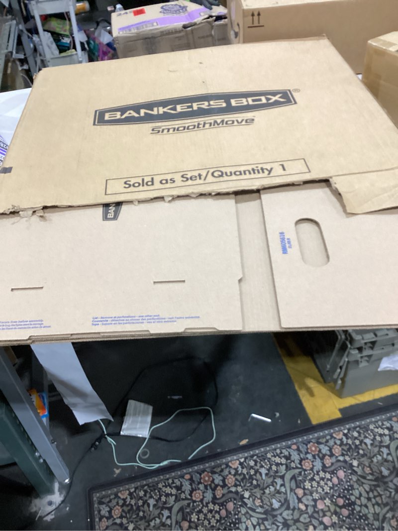 Condition photo showing Good Condition for Bankers Box Small Classic Moving Box 10 Pack, Reinforced Handles, Tape-Free Assembly, Box with Lid, 15-in x 12-in x 10-in (7714901) Small, 10 Count (Pack of 1)