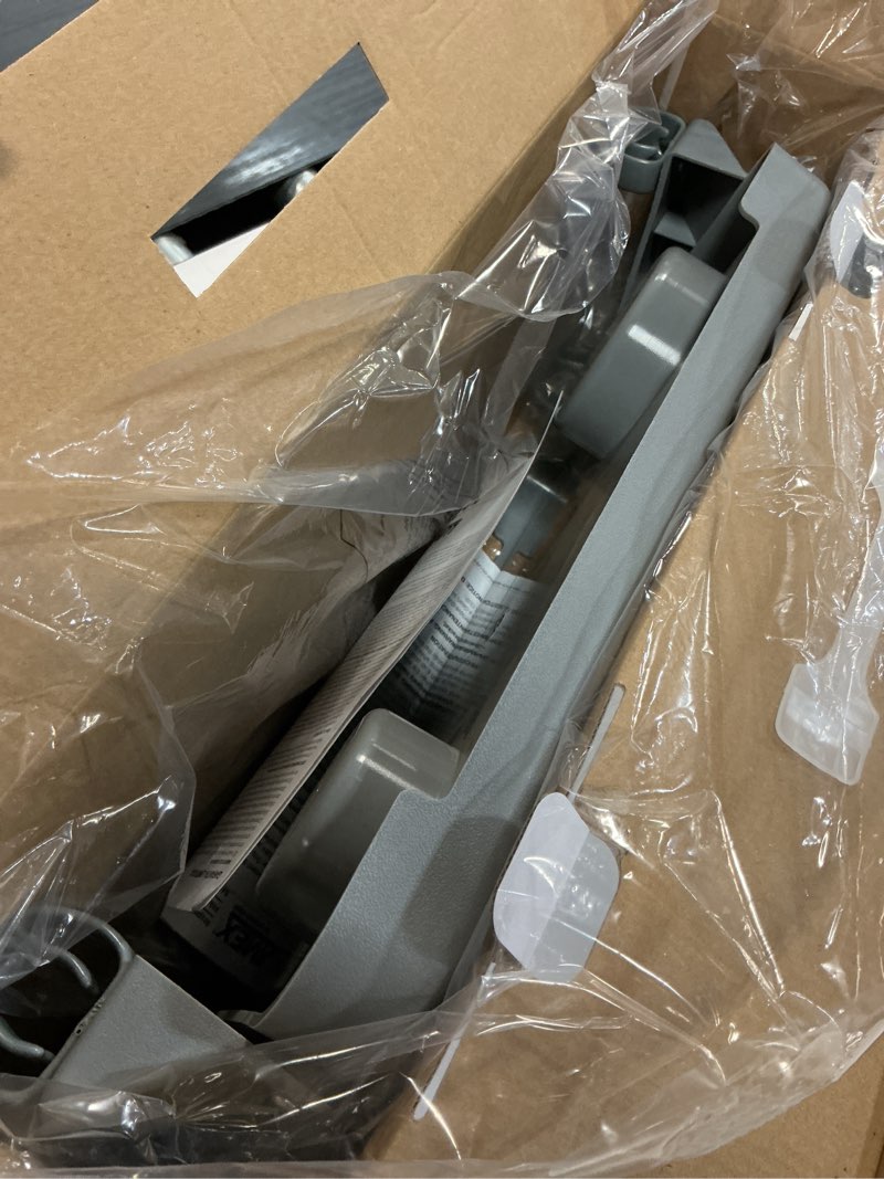 Condition photo showing New/Like New for lumex folding walker tray with cup holders – clip-on walker accessory, tool-free installation, grey