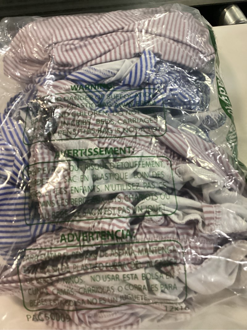 Condition photo showing Good Condition for oyoangle 2 pack summer pajama set for woman striped short sleeve tshirt and split shorts cute pj sets loungewear x-large purple