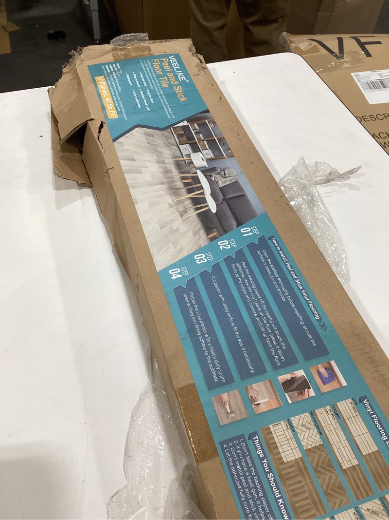 VEELIKE Peel and Stick Floor Tile Waterproof Vinyl Plank Flooring Taupe Brown Wood Laminate Flooring