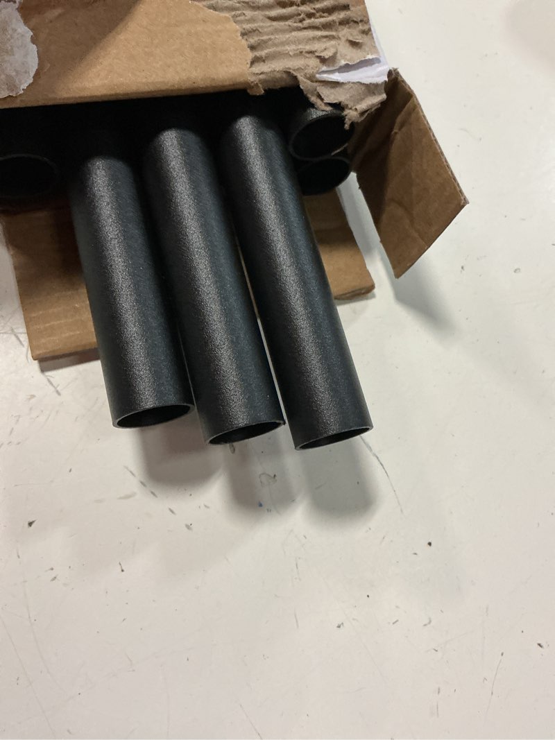 Condition photo showing As Is for reliabilt 1-in x 1-in x 26-in reliabilt black sand galvanized steel round deck baluster ( 10 -pack)