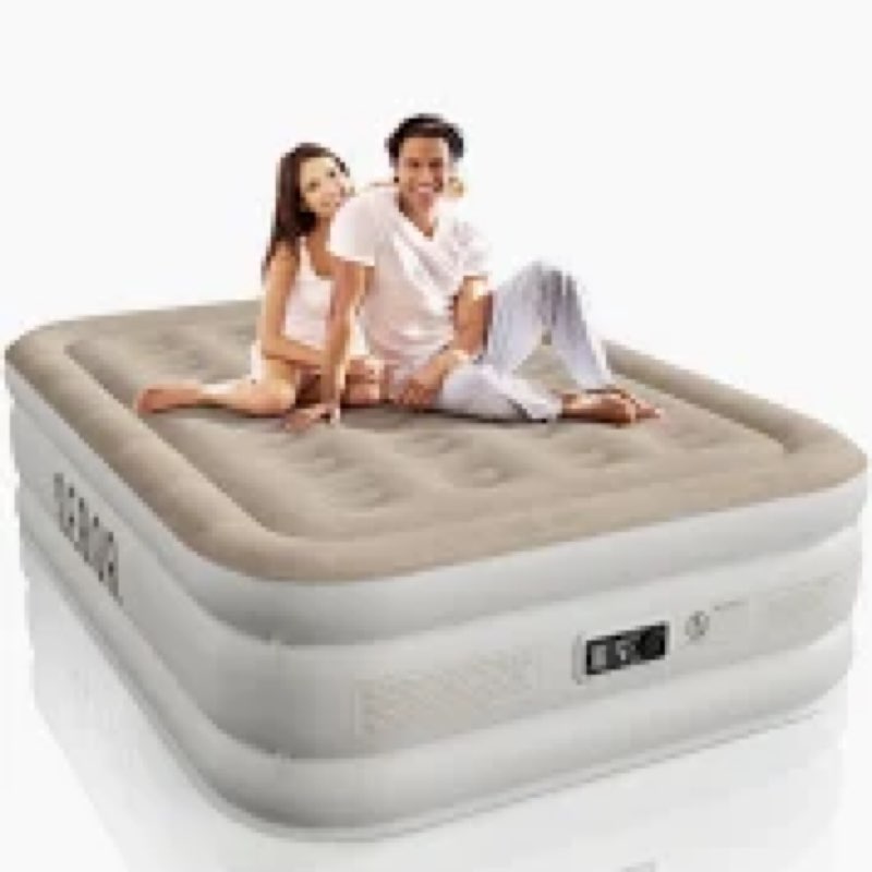 Sebor Air Mattress Queen with Built-in Pump 18", Comfortable Self-Inflating Air Mattress with High-S