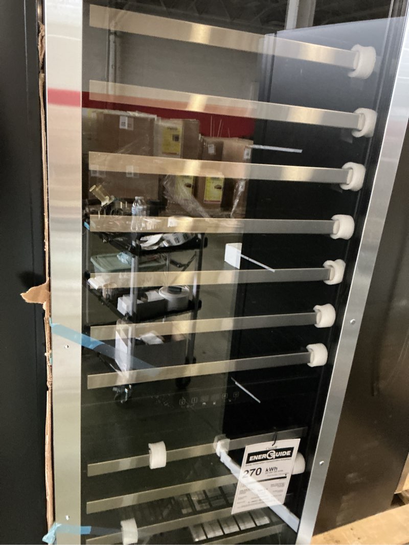 Condition photo showing As Is for Vinotemp Commercial Grade 155 Bottle Capacity Wine Cooler with Glass Door, in Stainless Steel