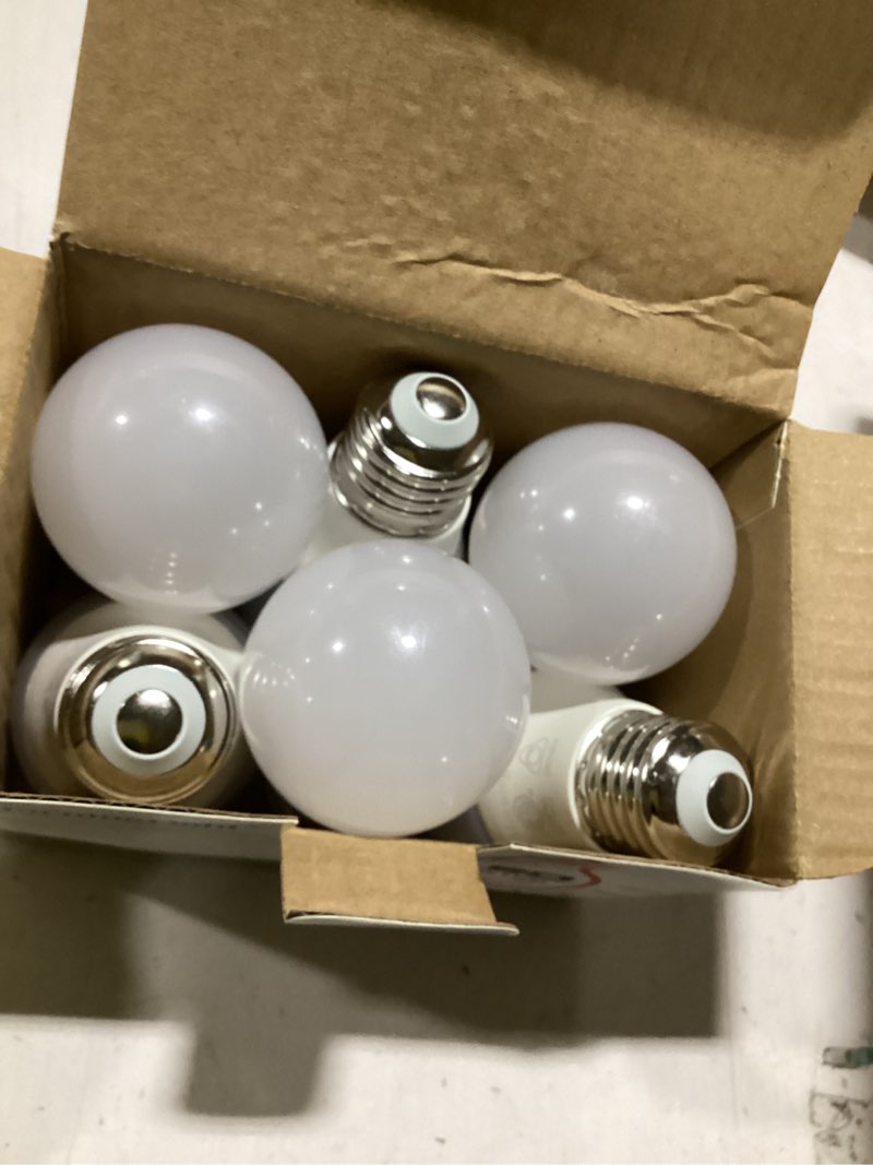 Condition photo showing Good Condition for morninglight a15 led ceiling fan light bulb, e26 led bulb 6.5w equivalent 60 watt dimmable light bulbs, 2700k warm white, 6 pack a15 light bulbs 60 watt for pendant, hallway fixtures,120v, 600lm