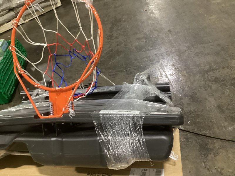 Condition photo showing As Is for (similar) lifetime 46-inch shatterproof portable basketball hoop with quick adjust & classic rim – model 90584-outdoor play